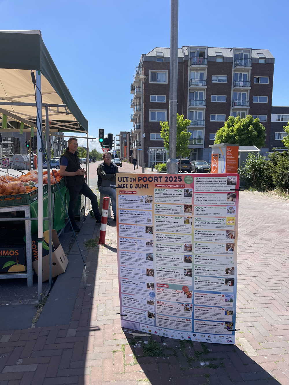 A0-bord bij Homerusmarkt